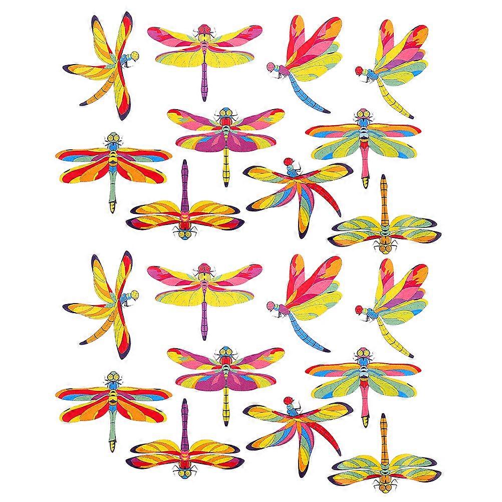 20Pcs Window Glass Cling Creative Dragonfly Stickers Bird Prevent Strikes Clings
