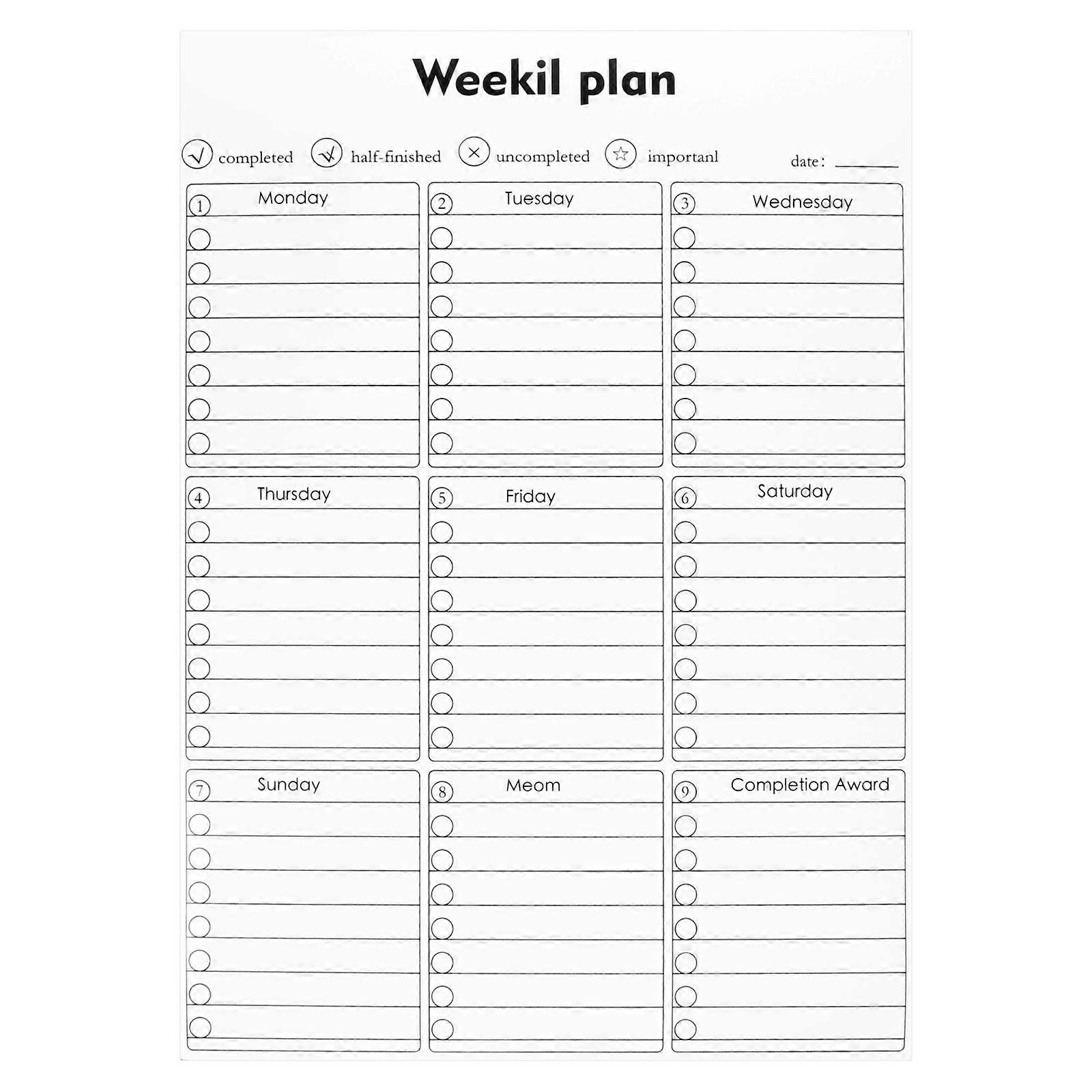 1pc Message Board Useful Planner Tool Fridge Magnet Erasable Note Board