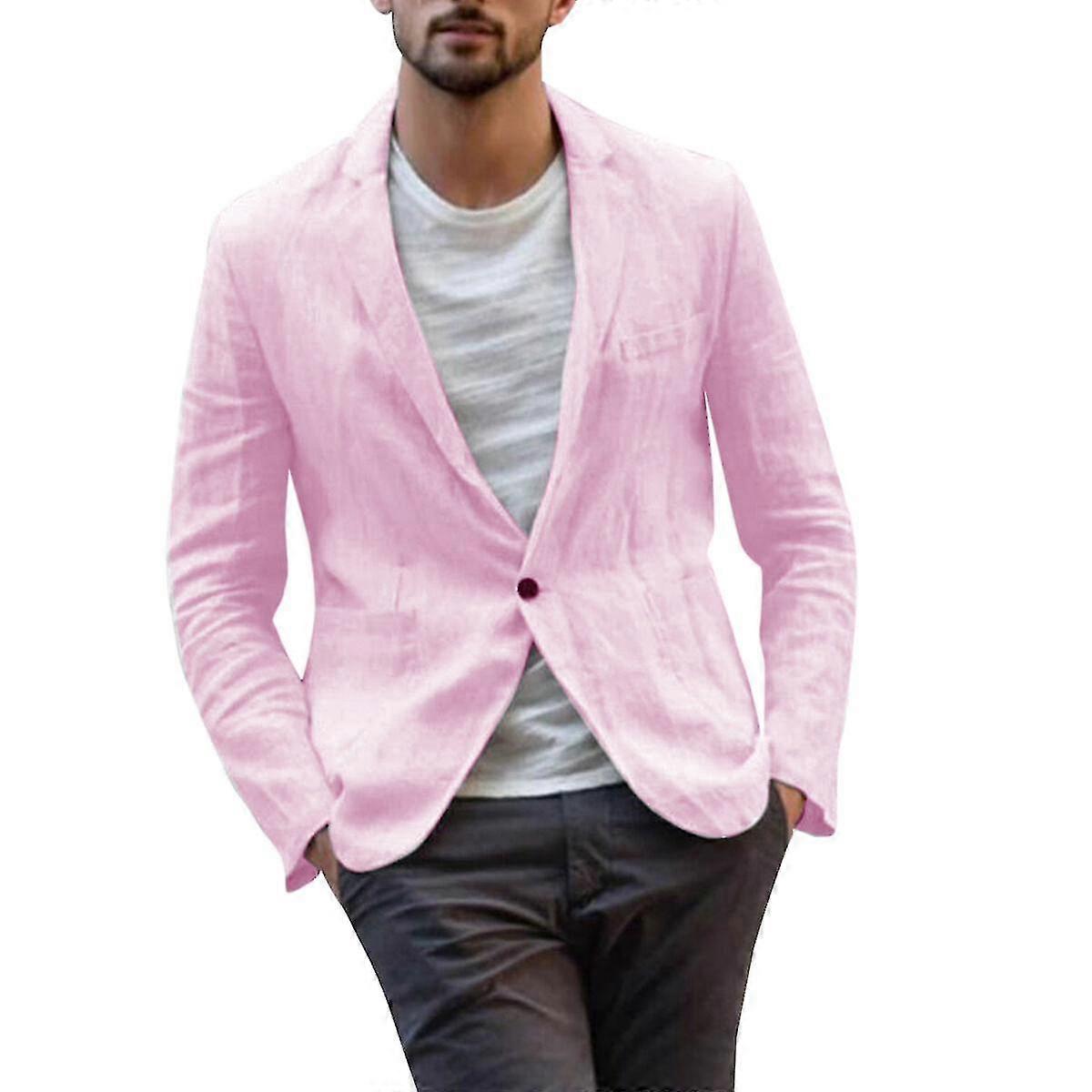 Men's Everyday Wear Slim Jacket Solid Color Thin Blazer