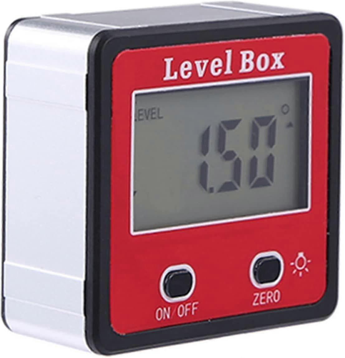 Angle Measure Horizontal Angle Digital Meter Inclinometer, Digital Electronic Level Box Magnetic Base Measuring Tools