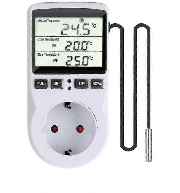 Temperature Controller，Digital Temperature Controller Socket Thermostat For Greenhouse Farm Glass Container Eu-plug