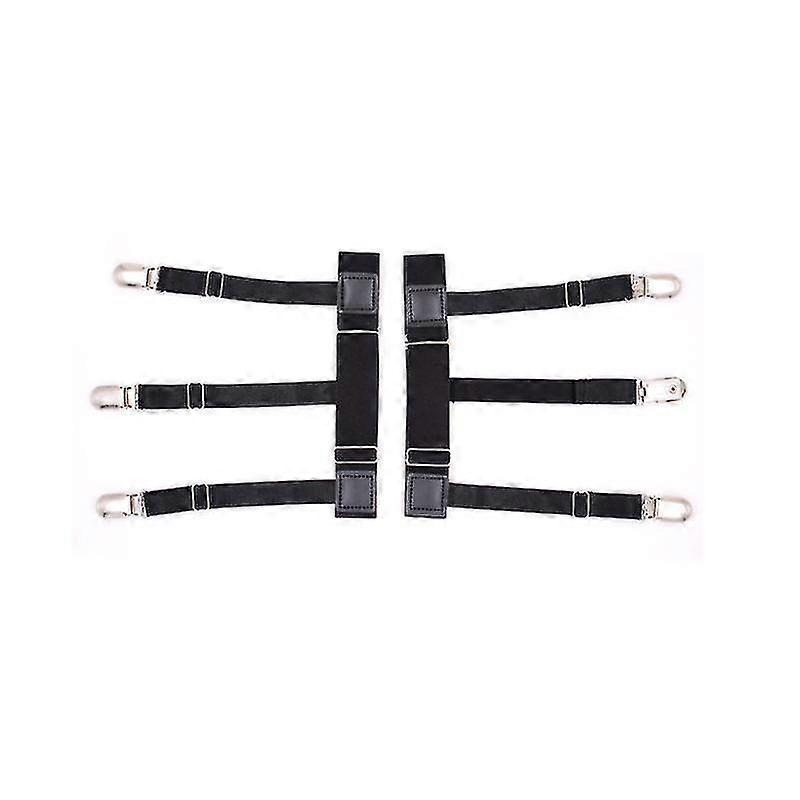 Shirt Adjustable Elastic Shirt Garters With Locking Non-slip Clips