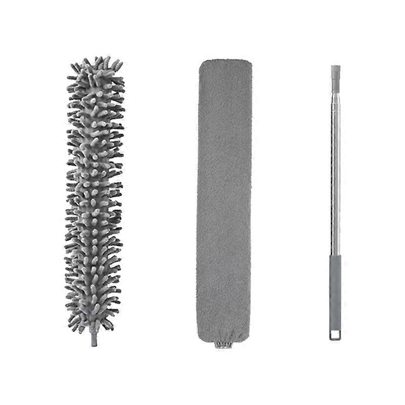Chenille Duster with Extendable Pole,Washable,Space Dusting Brush Duster for Cleaning Ceiling Fan,Cars,Furniturer,Cobweb
