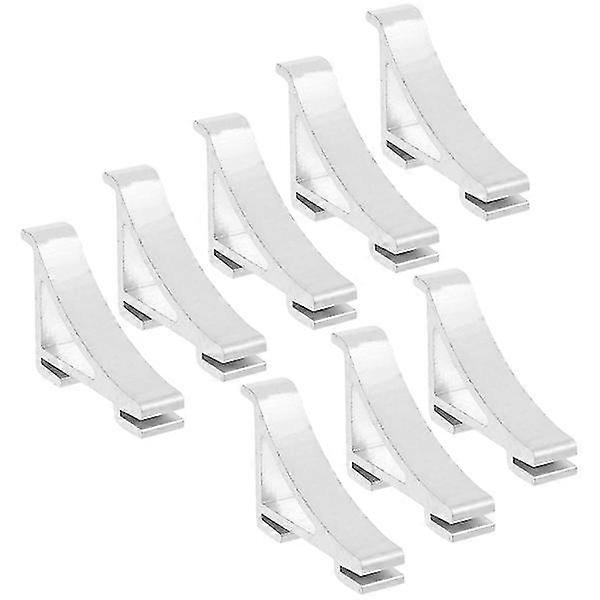 8pcs Freezer Shelf Clips Refrigerator Support Hooks Cooler Shelf Brace Freezer Clips (aluminium Size 4)
