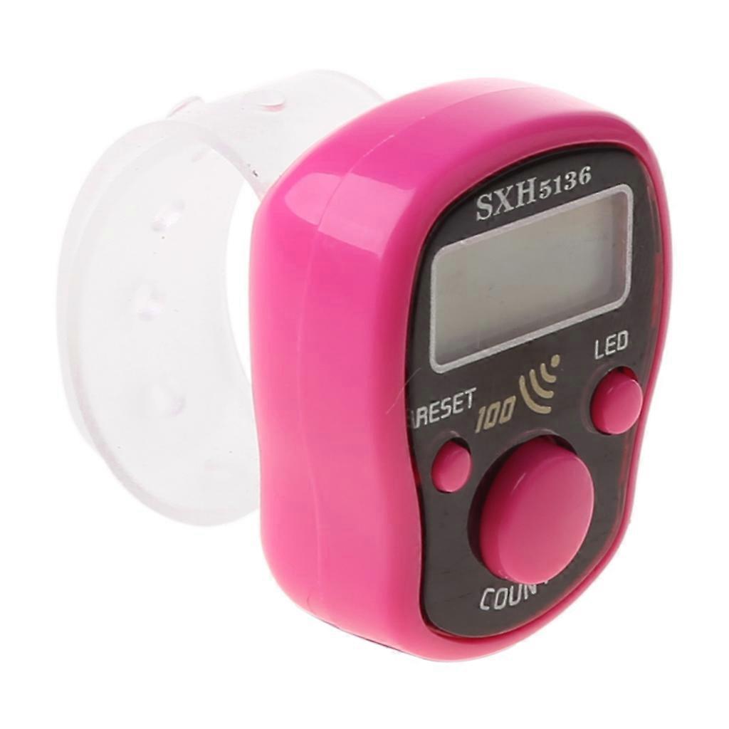 Portable Wrist Digital Electronic Counter with LED Light and Sound Finger Tool