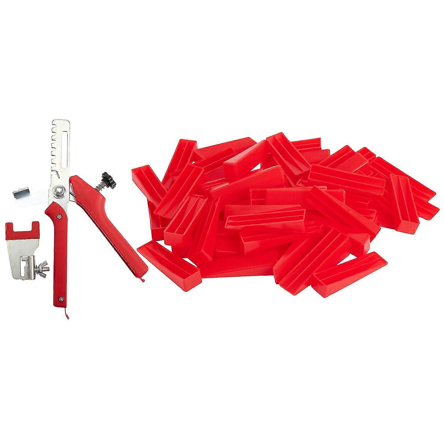 Accurate Tile Leveling System100 Clips + 100 +1tile Pliers Floor Wall Flat Leveler Plastic Spacers