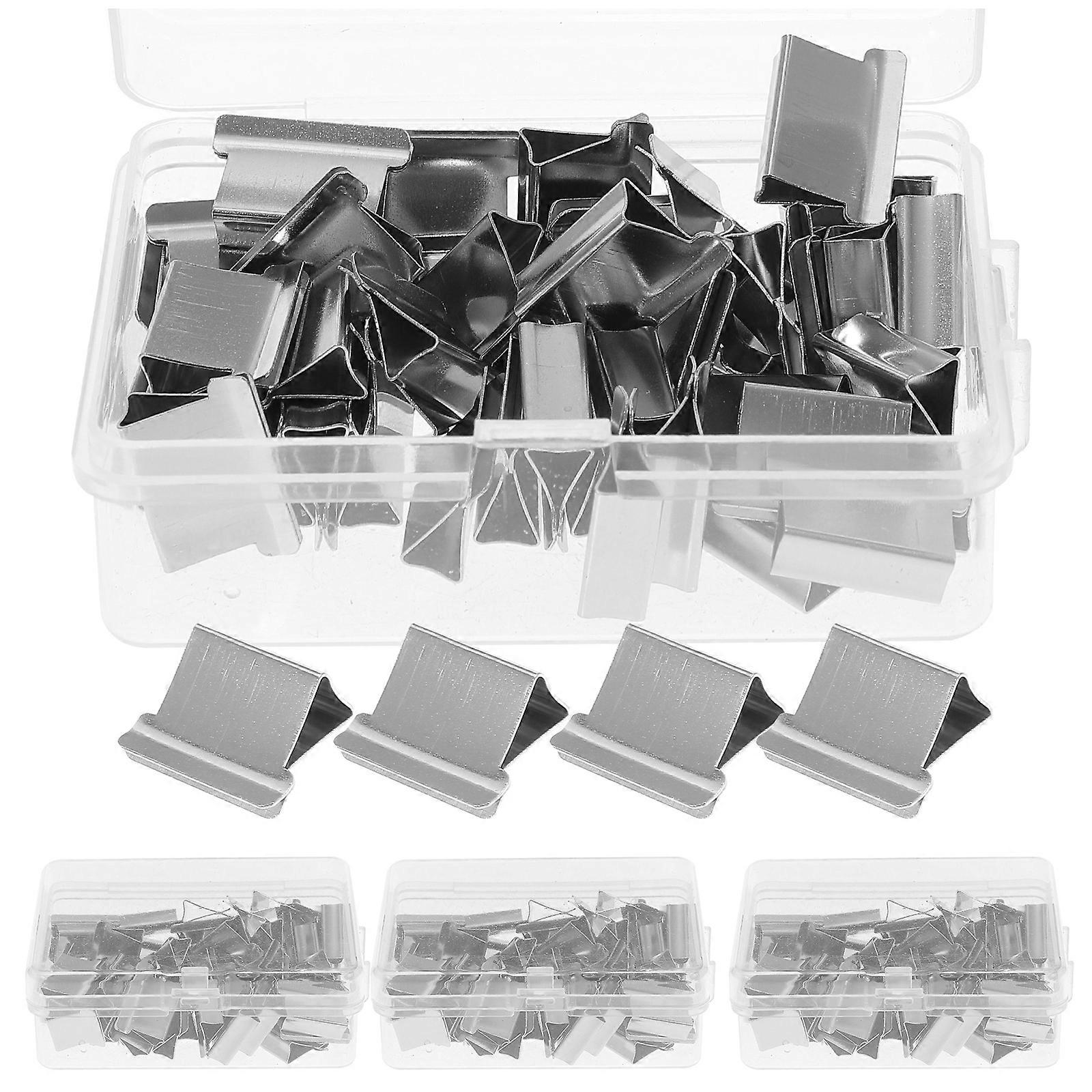 4 Boxes of Multi-function Binder Clips Refills Household Refill Clips Daily Use Stapler Clips