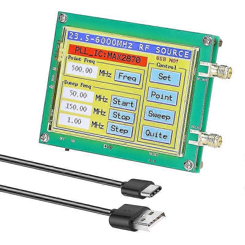 Max2870 23.5-6000mhz Signal Generator 0.5ppm Low Noise Signal Source Touchable Screen Pc Software Control Pll Vco
