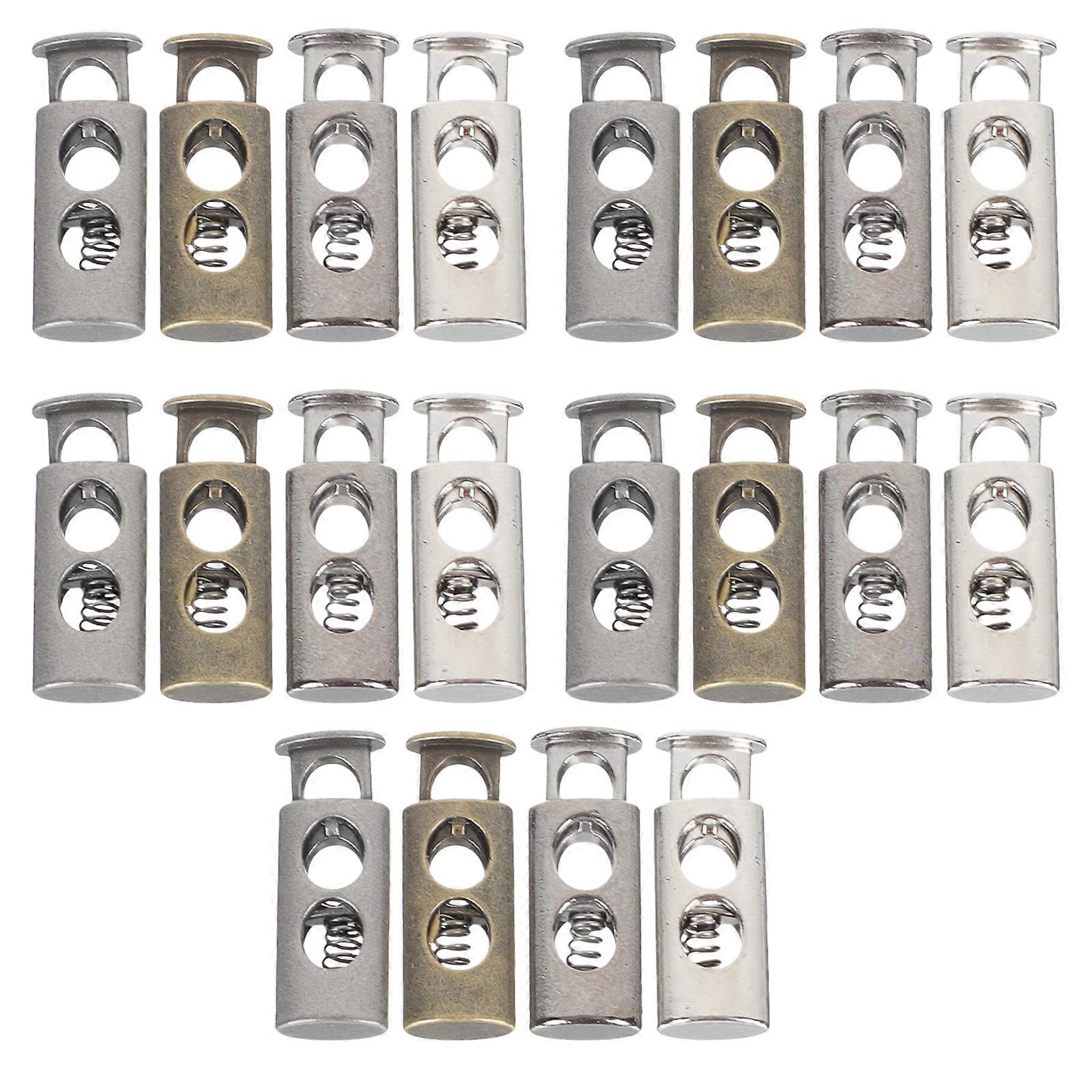 20 Pcs Heavy Duty Lanyard Drawstring Toggle Spring Cord Cord Toggle Spring Stop Toggle Cord Locks