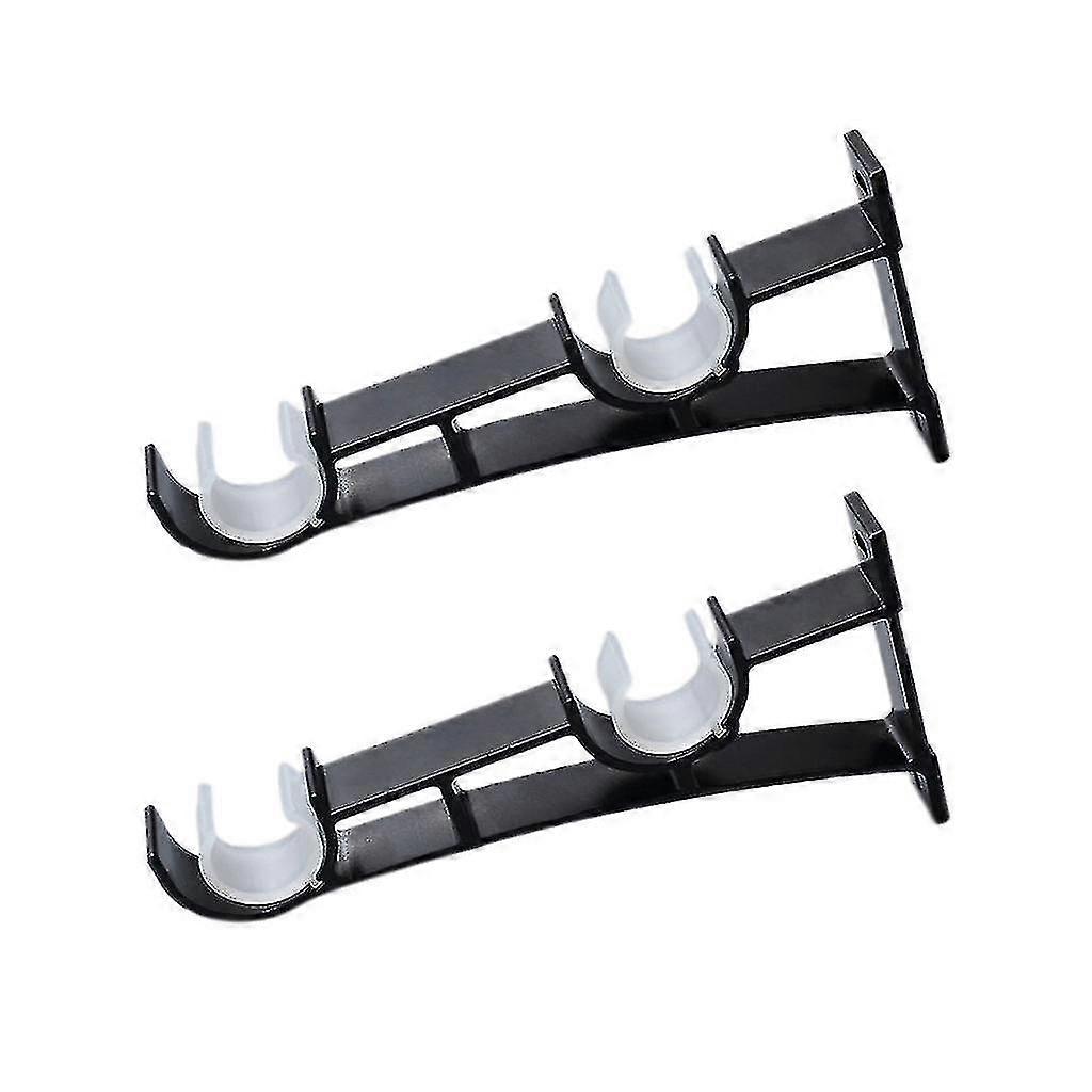 2 Pieces Heavy Duty Double Curtain Rod Bracket Adjustable Window Hardware