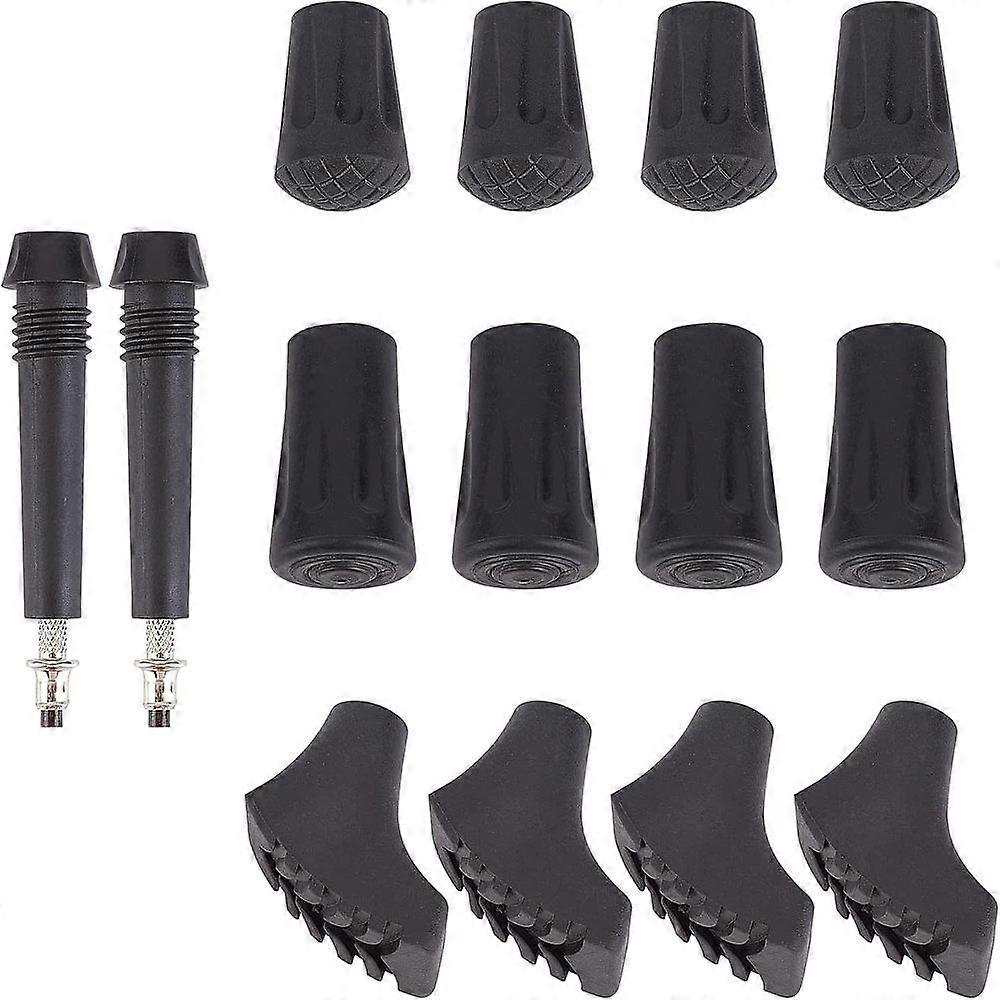 Trekking Poles Accessories Black 14pcs