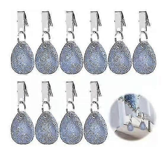 10pcsテーブルクロス重量、テーブルクロスウェイトストーンスチールクリップテーブルクロス加重屋外キャンプガーデン用