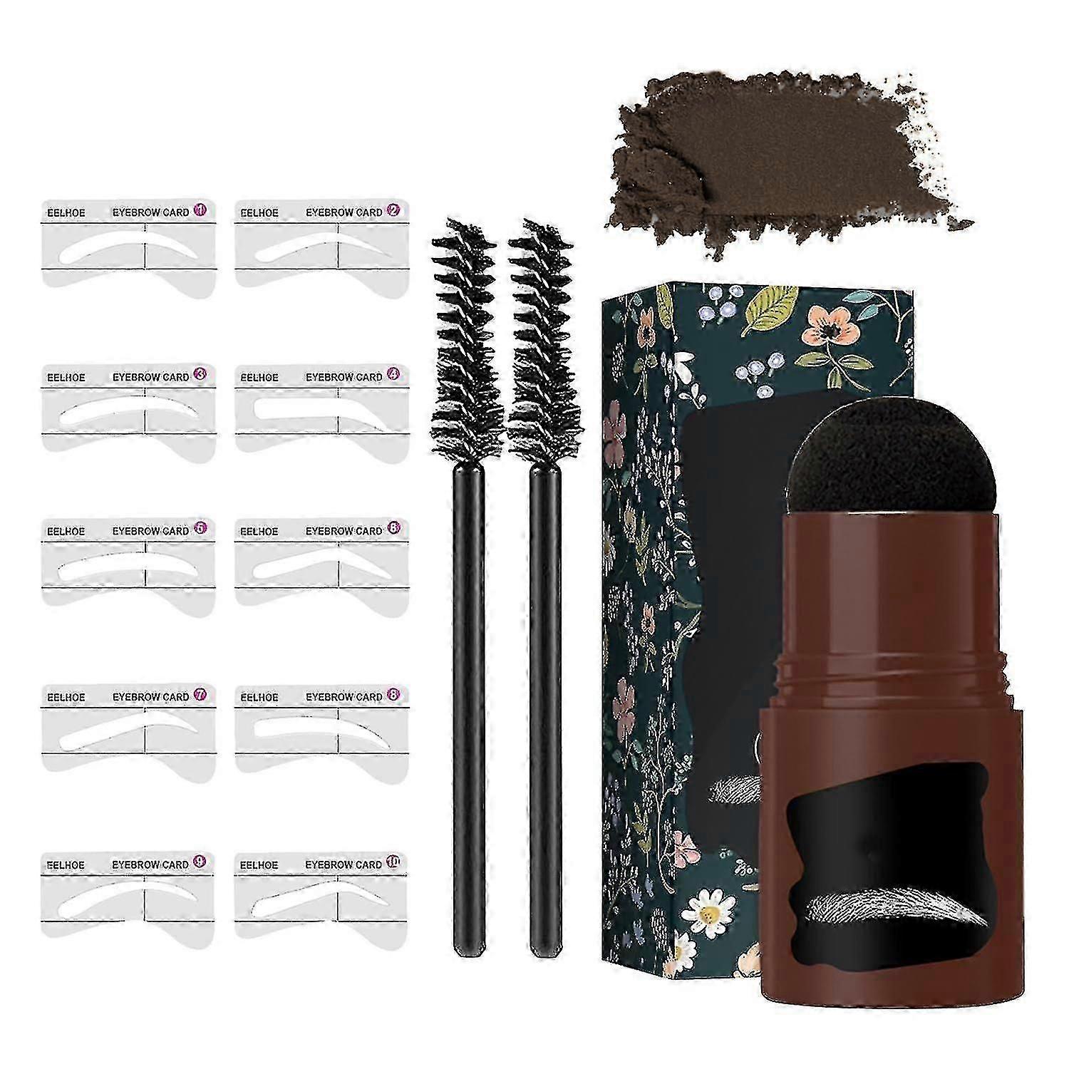 Jaysuing Brow Pomade Dark Brown,eyebrow Pomade With Eyebrow Brush Long Lasting Waterproof Non-off Color Brow Pomade