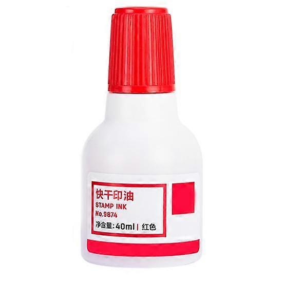 40ML Stamp Pad Ink Long-lasting Vibrant Colors Quick-drying Stamp Pad Refill Ink for Home School Office