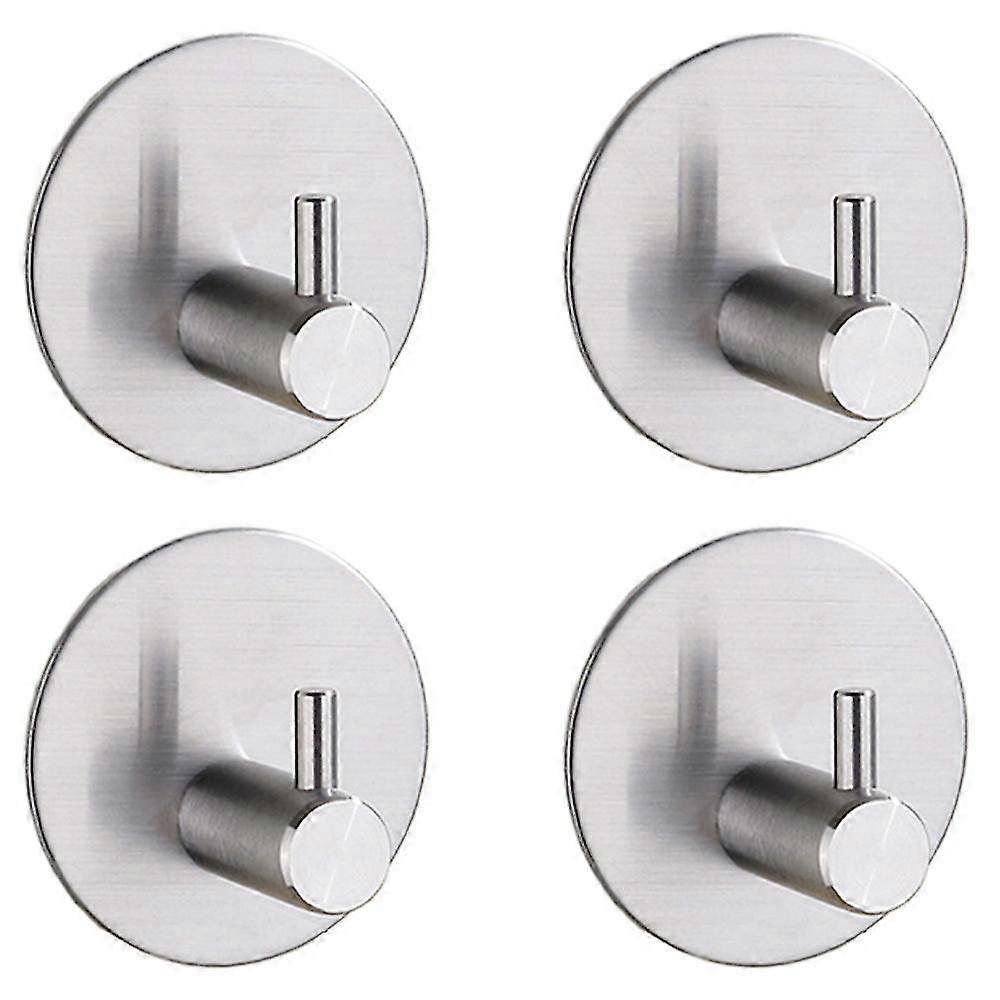 Adhesive Hooks Towel Hooks Wall Hooks Self Adhesive Coat Robe Towel Hooks For Bathrooms Kitchen Hotel Wall Mounted Hooks - 4 Pa