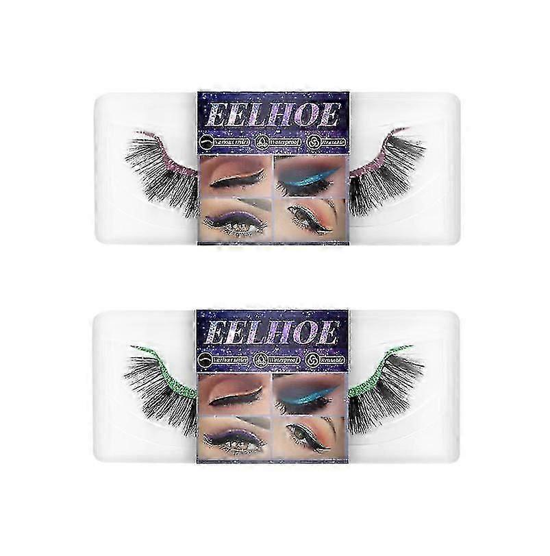 Eelhoe Eyelashes Eyeliner Self-adhesive False Eyelashes Soft Natural Curly Thick False Eyelashes Eyeliner