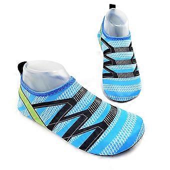 Men Water Shoes Prevent Slip Thickened Quick Dry Swim Beach Shoes for Diving Surfing Kayaking Black 42‑43