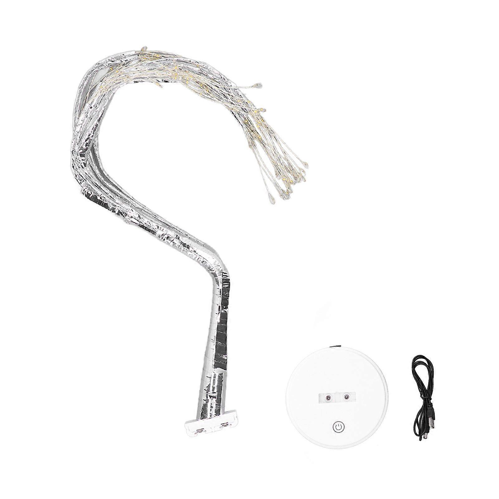 LED Copper Wire Light Decorative Artificial Branch Light Touch Switch Night Light Branches Decoration Silver108L Warm Light