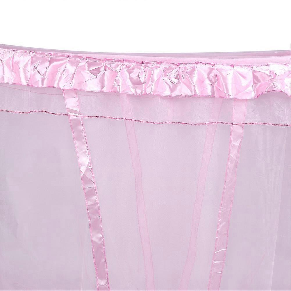 Luxury Princess Four Corner Post Bed Curtain Canopy Netting Mosquito Net Bedding Pink 1.5x2M