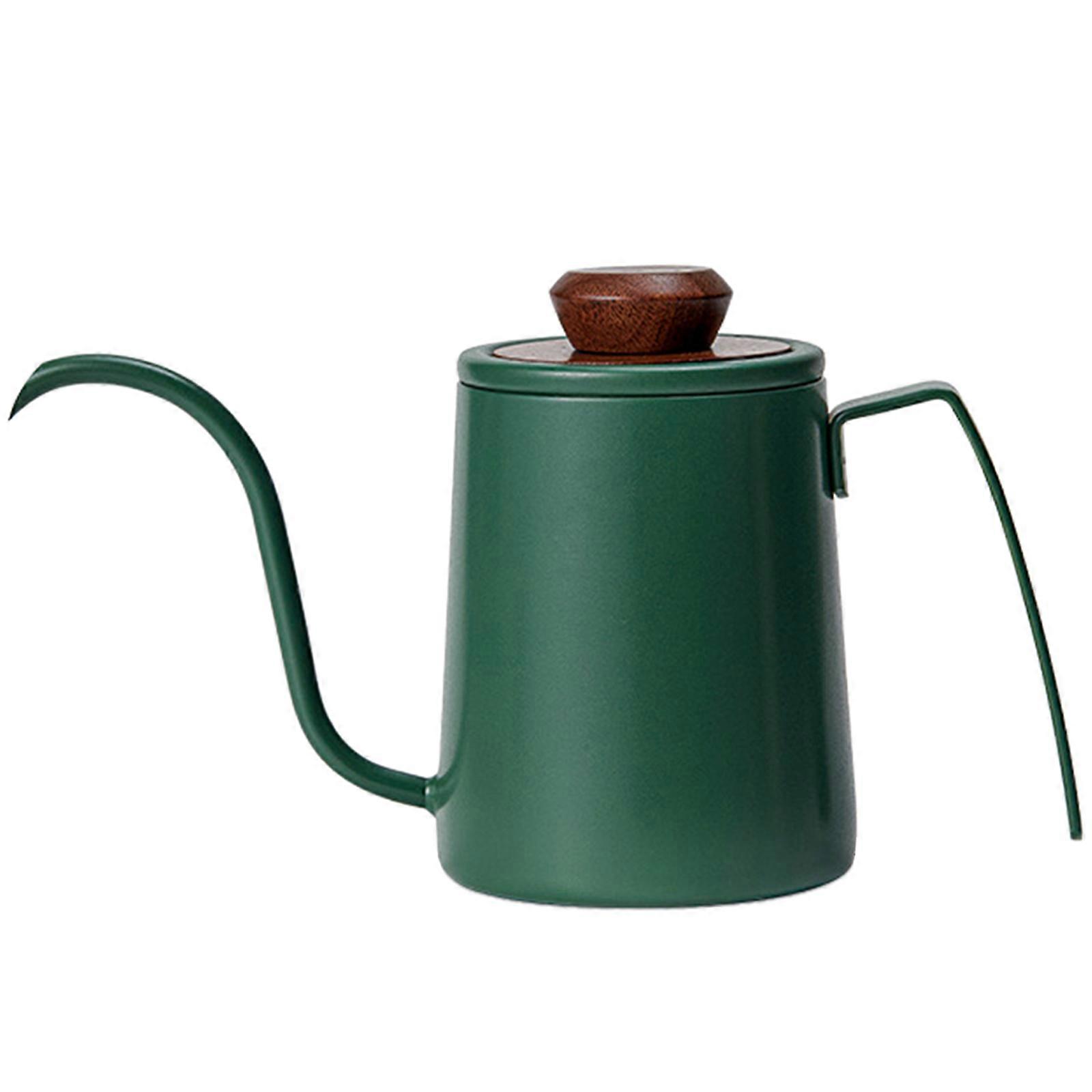 Fatti a mano versare i bollitori da caffè brocche per la preparazione 304 in acciaio inossidabile Materiale gocciola a mano caffettiere per una perfetta preparazione verde scuro
