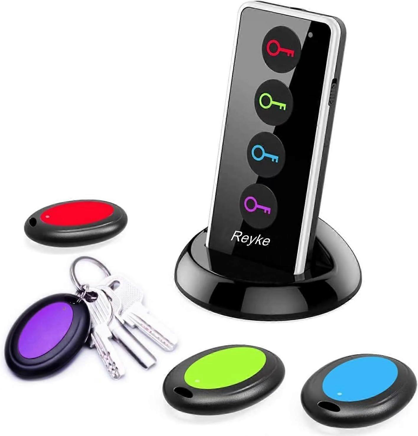 ?Key Finder, 80dB+ RF Item Locator Tags with 131ft. Working Range, Wireless Remote Finder Key Finder Locator for Finding Wallet Key Phone Glasses Pet 