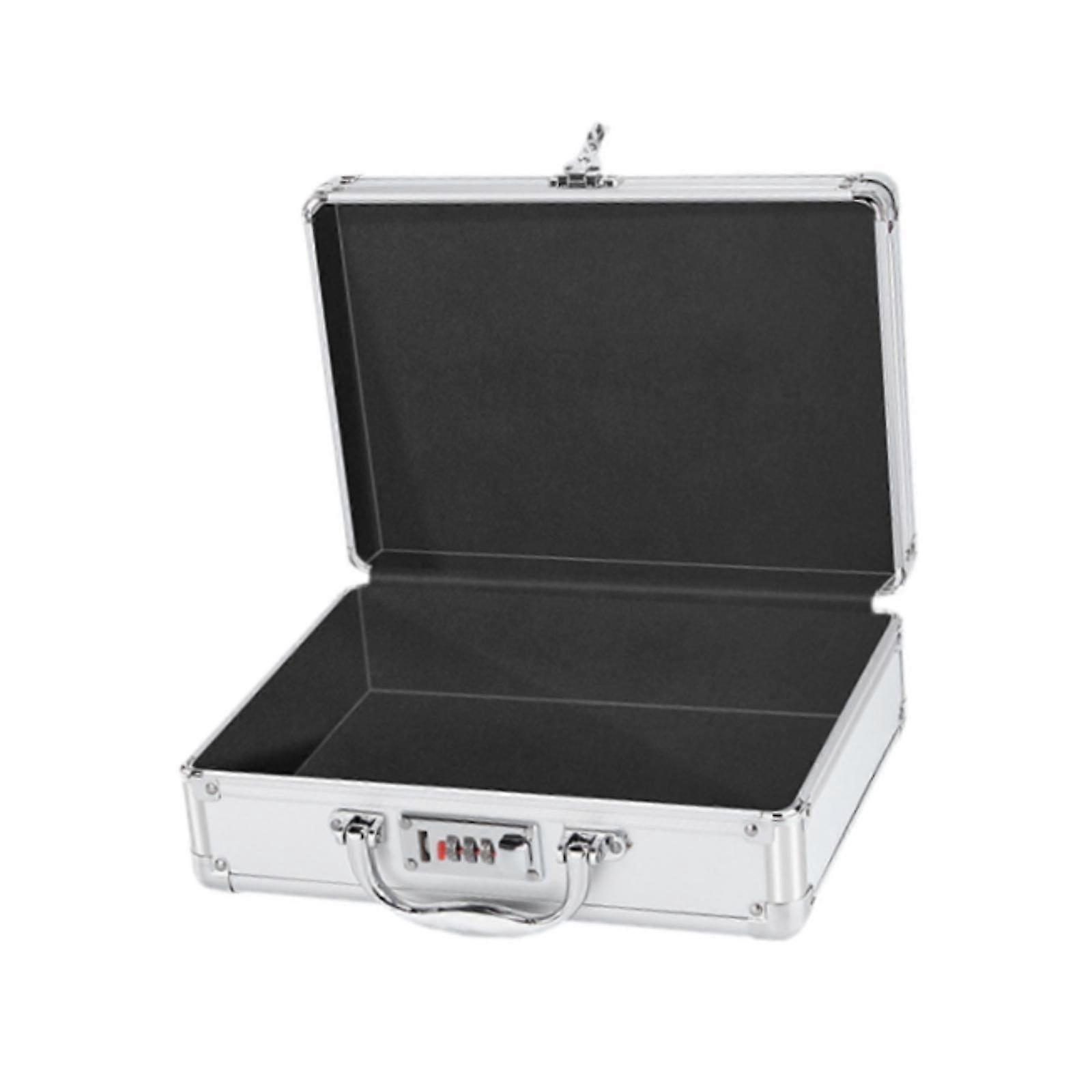 שעוני מיכל מארז קשיח מזוודה ארגז כלים נייד עם מנעול קומבינציה 29x21.5x10cm