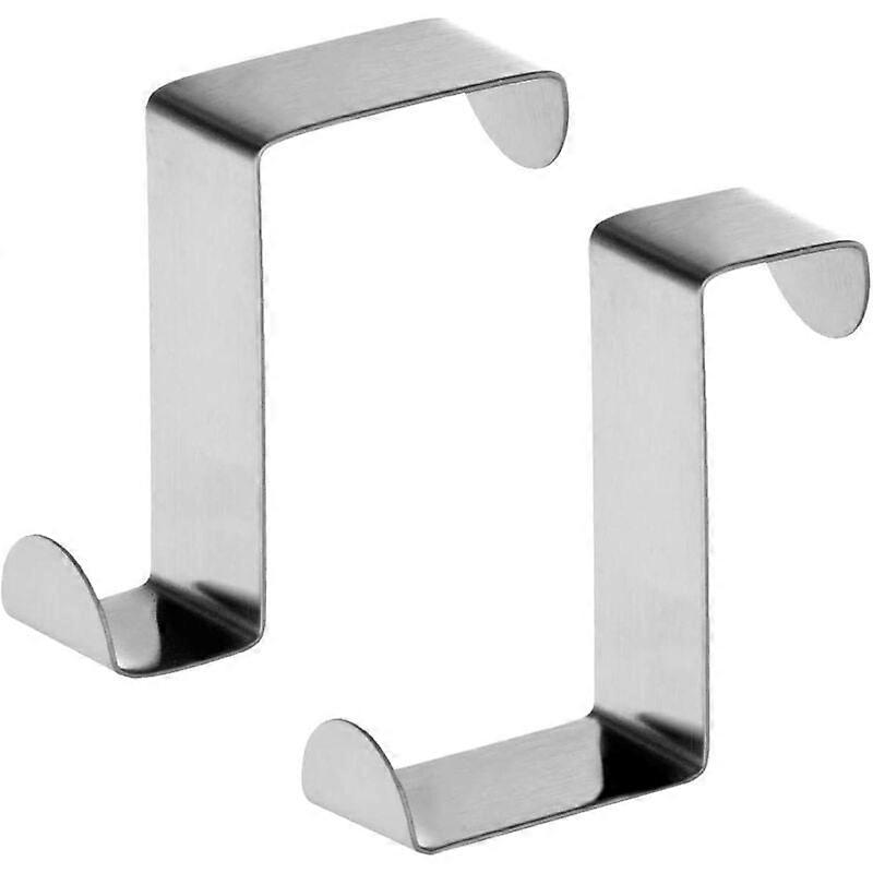 -Seger – 2 Stainless Steel Door Hooks – Reversible for Standard Door and Cupboard Cabinet Drawer