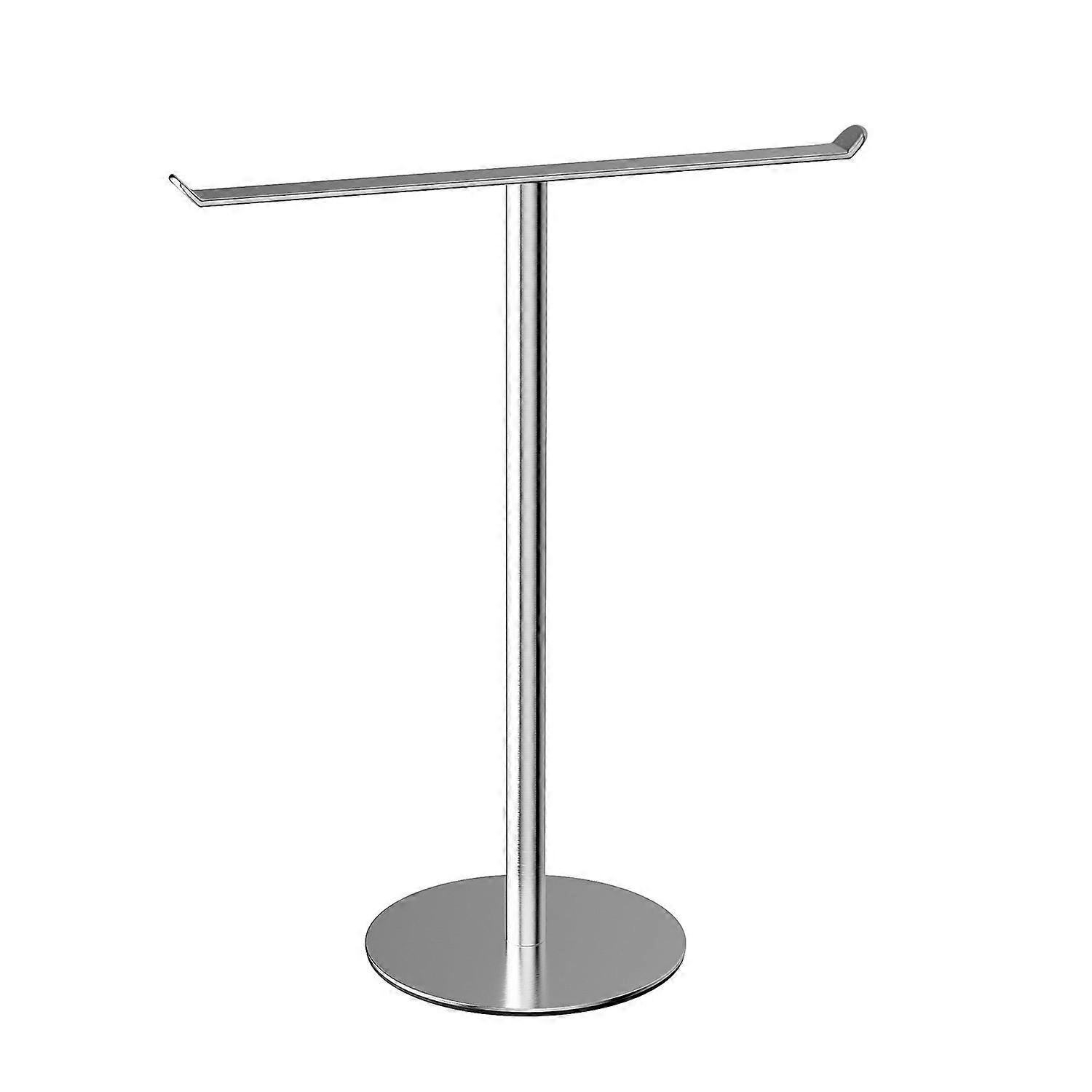 Bath Hand Towel Holder Easy to Install Multi-Purpose Bathroom Countertop T-Shape Towel Bar Rack