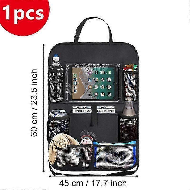 Car Organizer Universal Seat Back Storage Bag Auto Backseat Organizers Multifunction Stowing Tidying Box Black