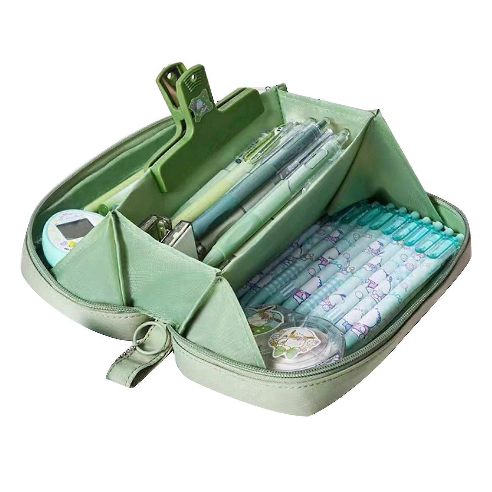 Qinghai Pencil Case Multi-layer Storage Large Opening Design Pen Slots Pencil Case Students Office Workers Learning Supplies