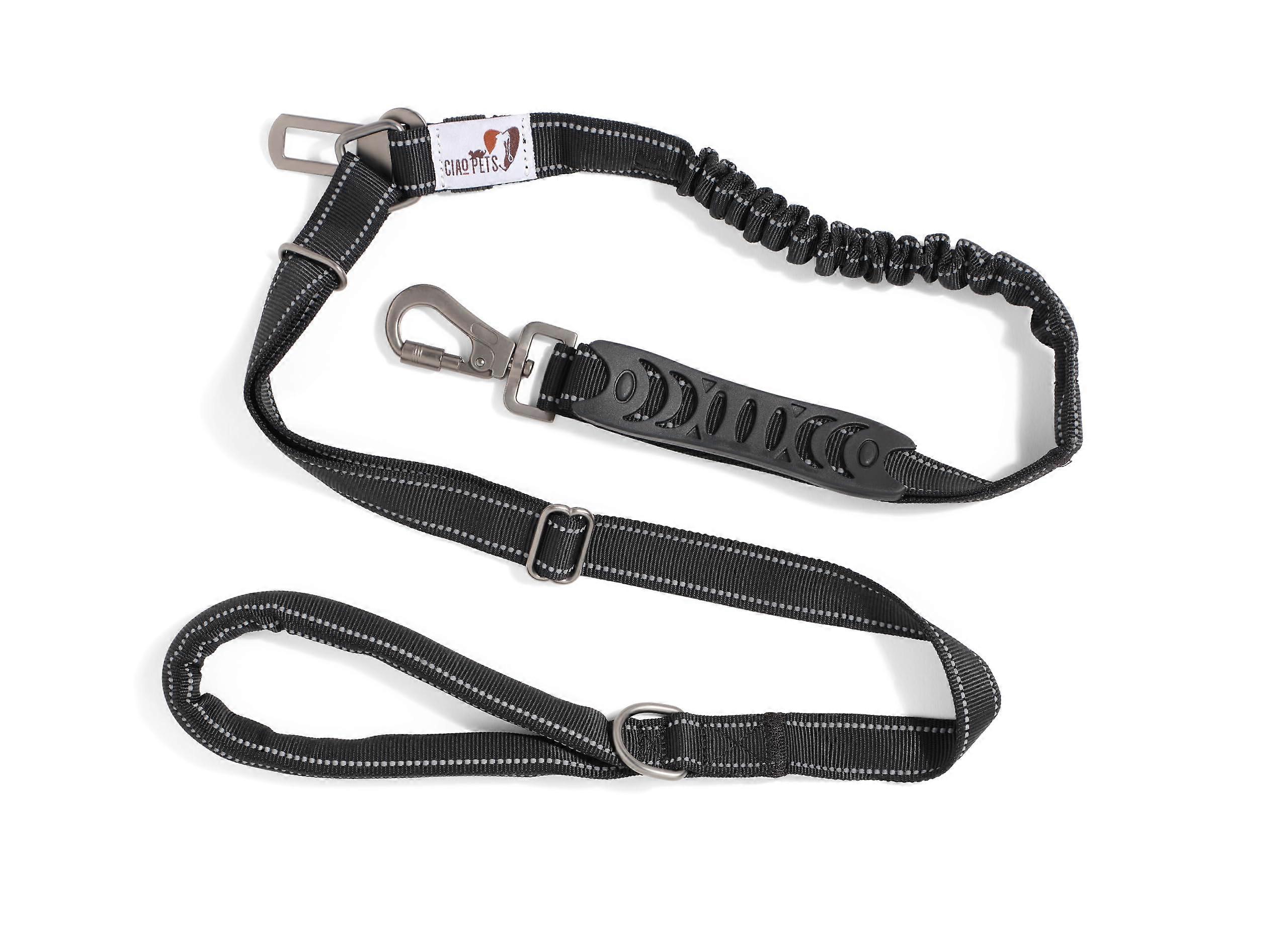 Heavy Duty Dog Leash with Vehicle Safety Belt, Double Padded Handle, Large Size, Durable Nylon Material