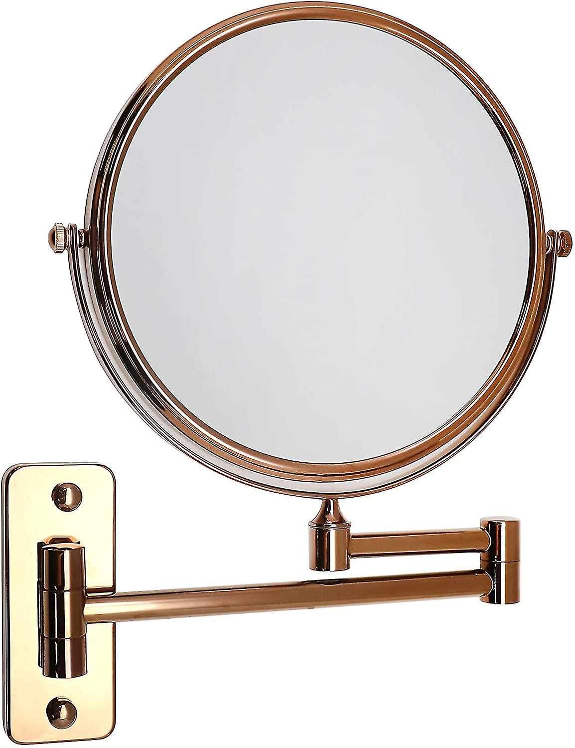 Pxcl Led Wall Mount Two-sided Magnifying Makeup Vanity Mirror 360 Degree Rotation Waterproof Mirror