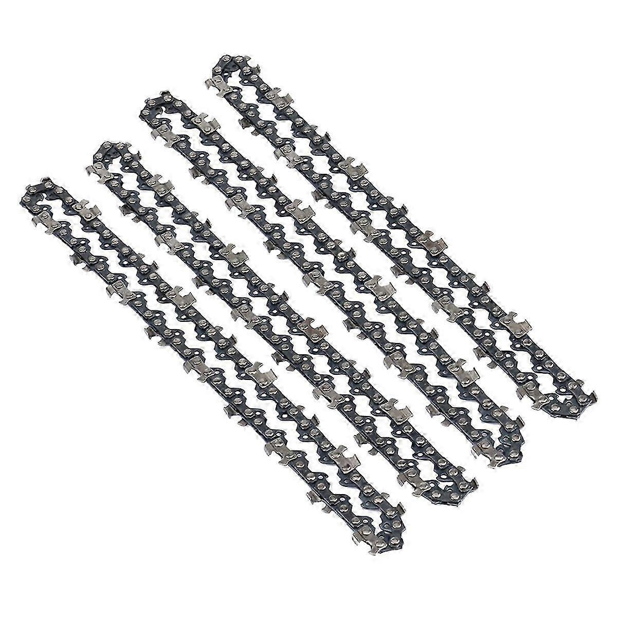 4Pcs Mini Chainsaw Chain 6 Inch Guide Saw Chain 1/4 LP Pitch, 37 Sections for Electric Portable Handheld Chain Saw