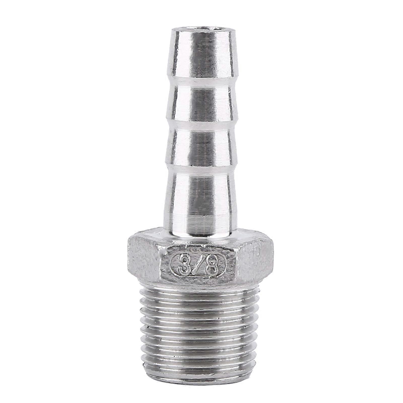 Hose Barb Adapter, Ss304 Stainless Steel Male Thread Pipe Fitting Barb Hose Barb Bsp 1/8" 2OLLK
