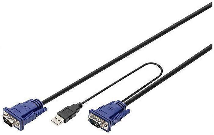 KVM Switch - LAVOLTA - DS-19232 - VGA and USB cables included - Compatible with DIGITUS TFT consoles - 3m