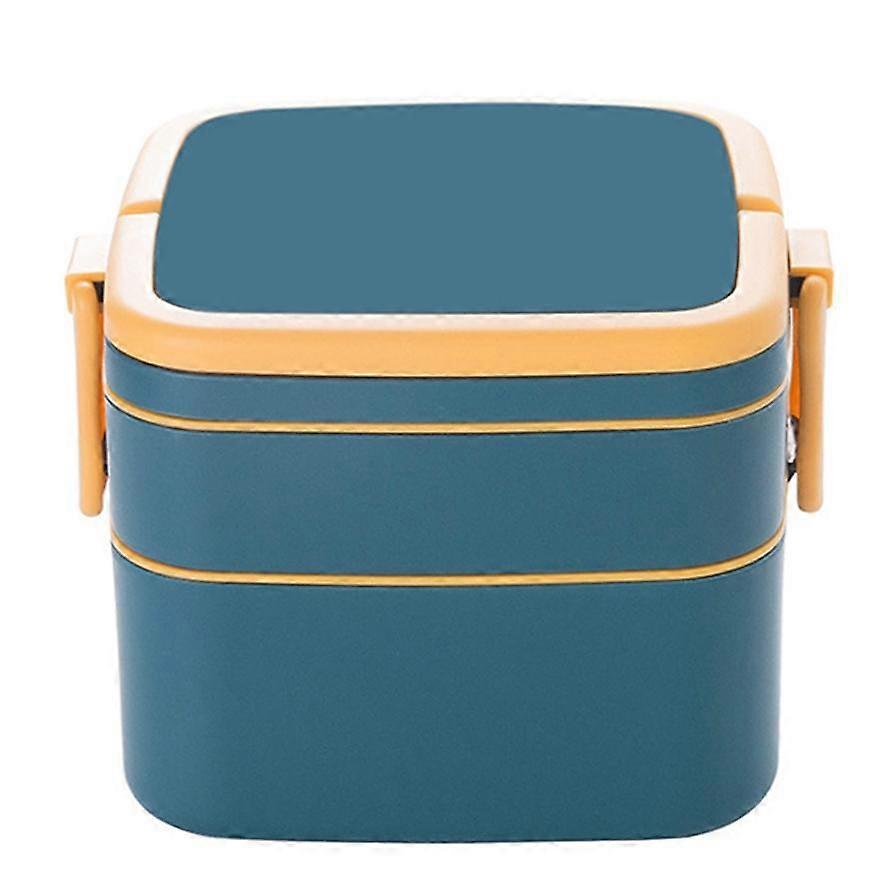 Double-layer Portable Lunch Box with Lid Can Be Heated Simple Student Office Worker Lunch Box