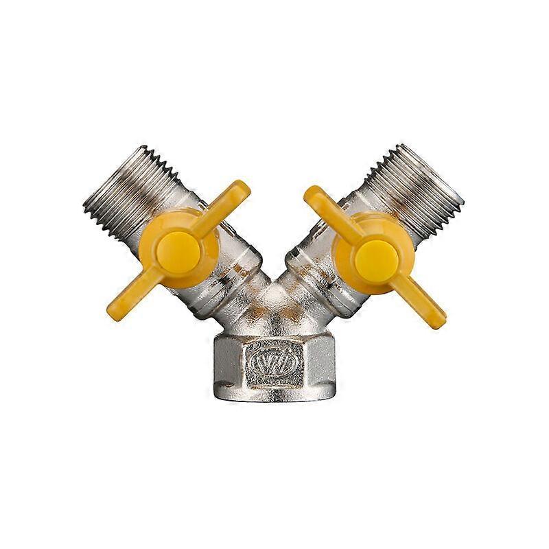 Pipe Fitting Gas Valve Double Brass Pipe Diverter - 2 Way exvDPyoC