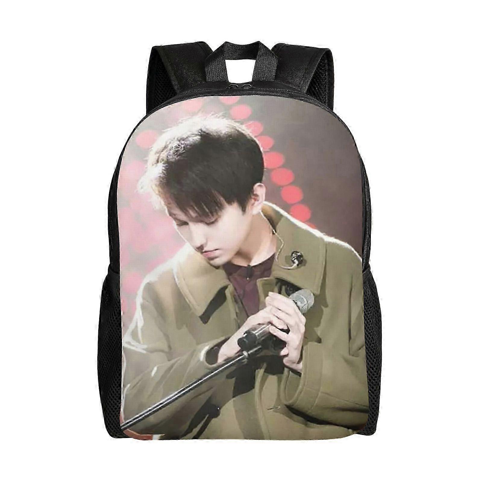 j1370 Dimash Kudaibergen حقيبة ظهر للكمبيوتر المحمول أكتاف حقيبة نهارية حقيبة عمل السفر الكلاسيكية للجنسين حقيبة ظهر fcdb1370