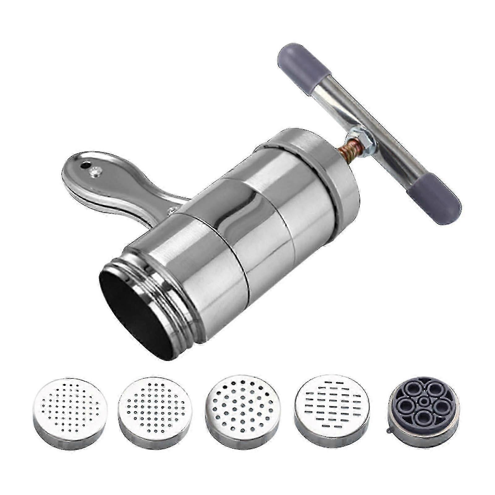 اضغط على المعكرونة أقل من الصلب مع نودلز ما مع 5 قوالب المعكرونة