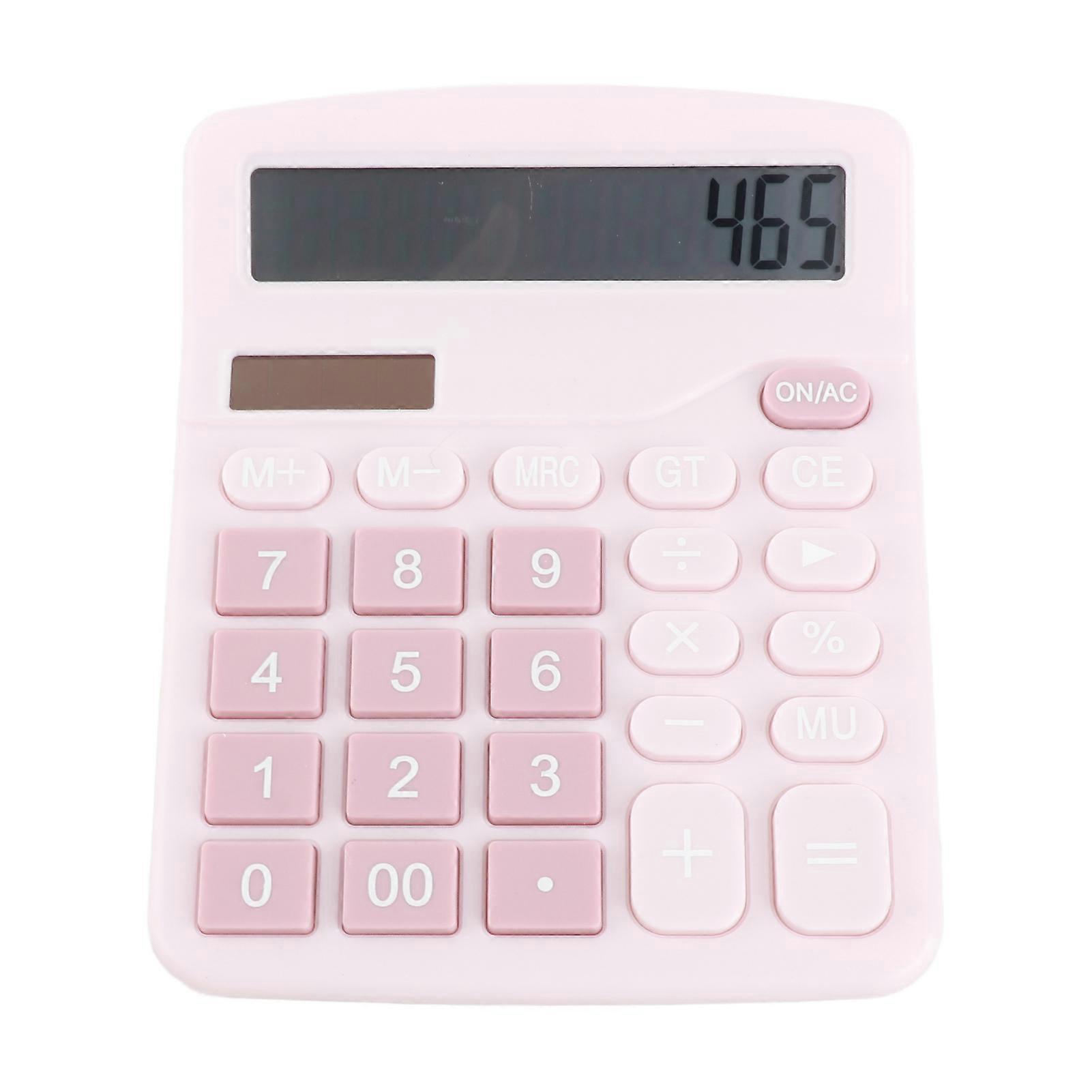 Solar Powered 12 Digit Multifunctional Portable Desk Electronic Calculator for Students