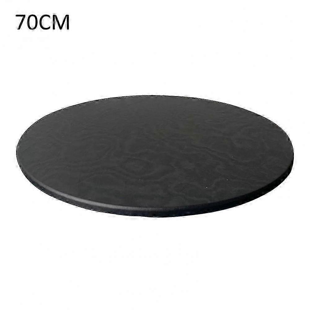Round Tablecloth Wipeable Kitchen Elastic Edge Waterproof Protector Solid Pa RNZ