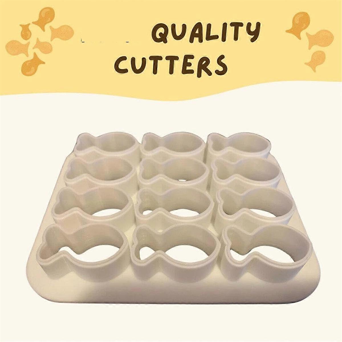 2 PCS Mini Tiny Goldfish Fish Cracker Cookie Mold Baked Shaped Maker