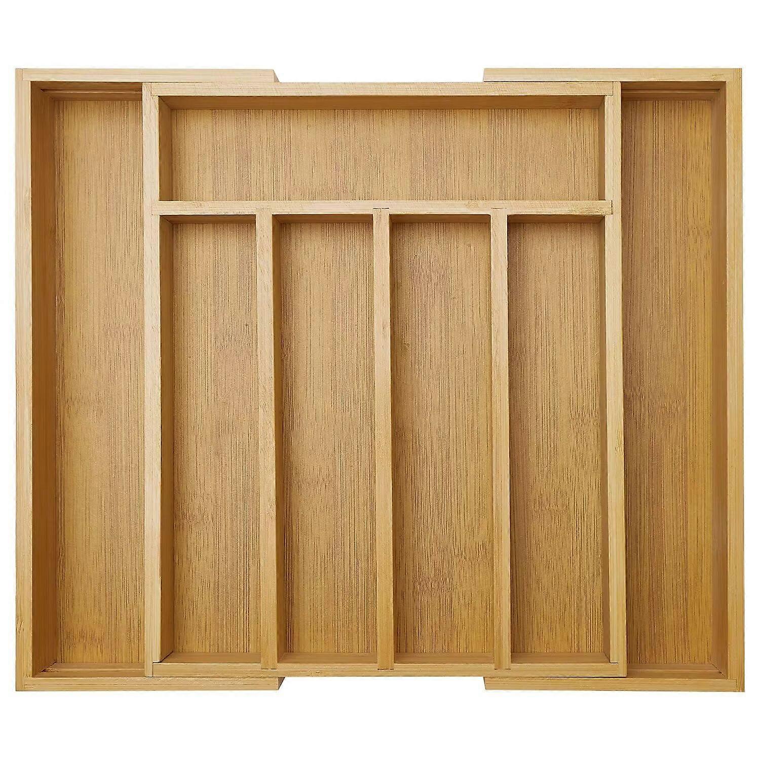 Large Expandable Adjustable Wooden Organizer Drawer for Kitchen Drawer