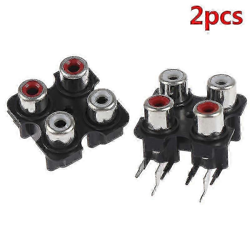 2buc 4way 6pin RCA feminin audio video Plug Av Concentric Socket Conector