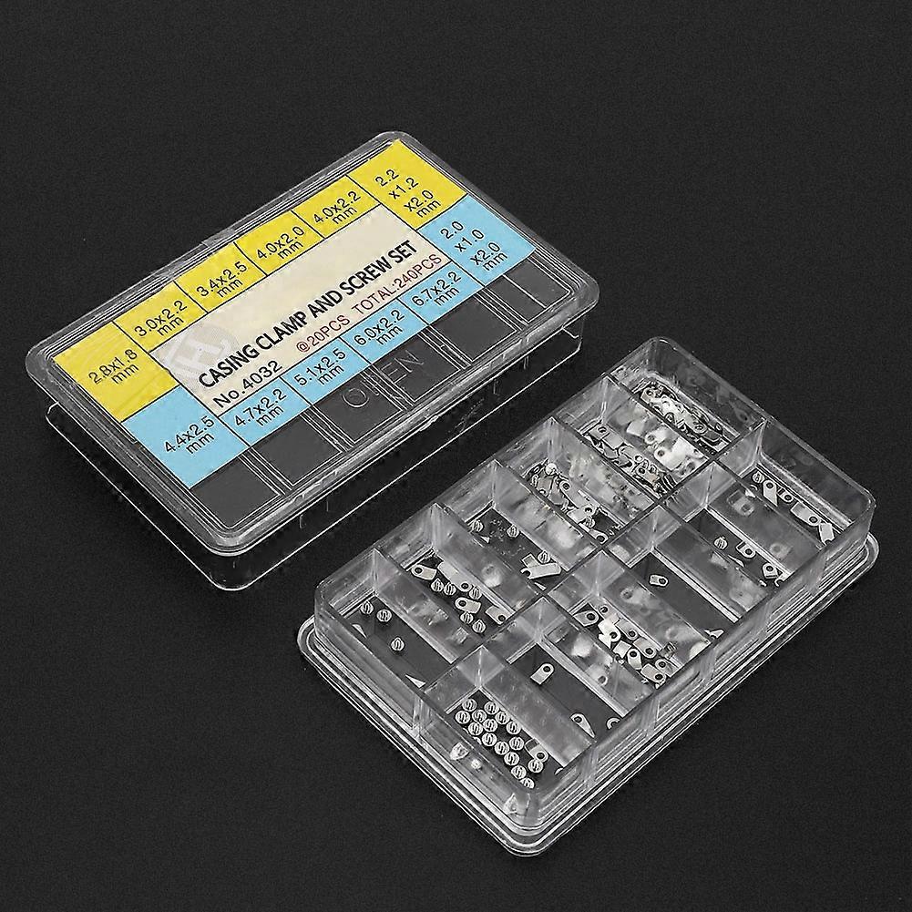 10 Sizes Watch Movement Fixing Adapters with Screws Steel Set