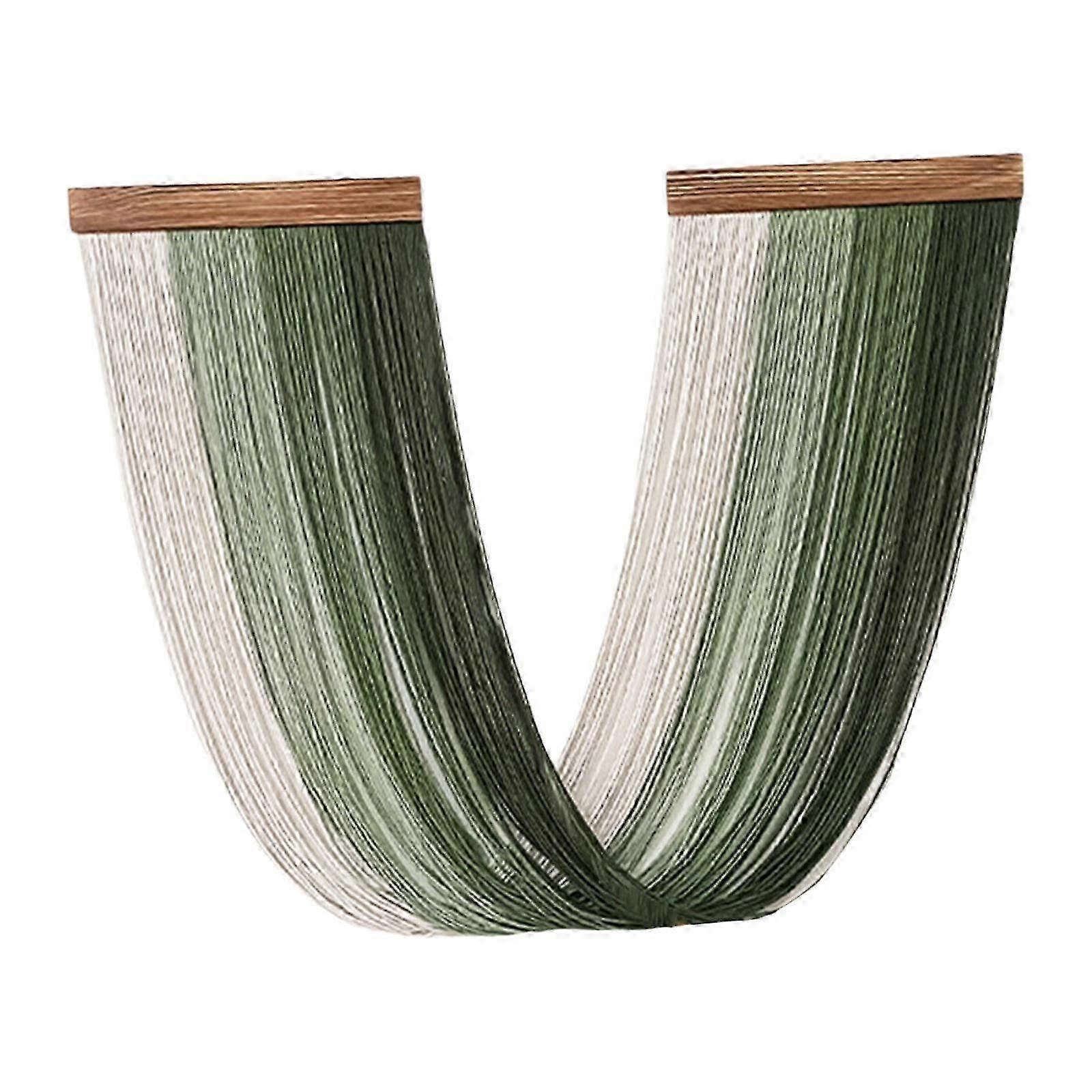 Macrame Wall Hanging Creative Boho Tapestry for Dining Table Nursery Bedroom Green