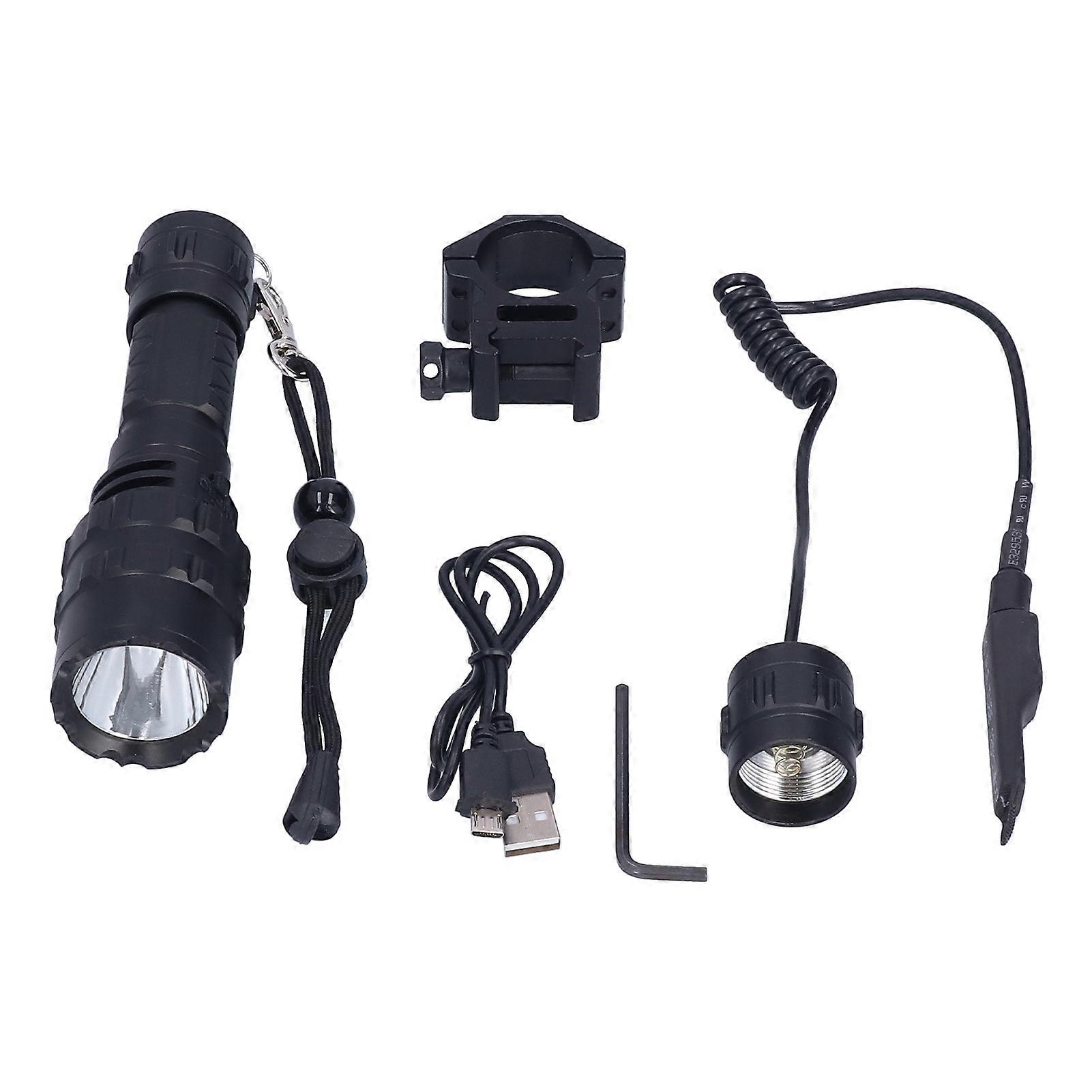 Picatinny Rail Mounted Light, High Lumen Waterproof Weaponlight with Remote Pressure Switch Cap, 5 Kinds Of Luminous Gear, Suitable for Hunting,