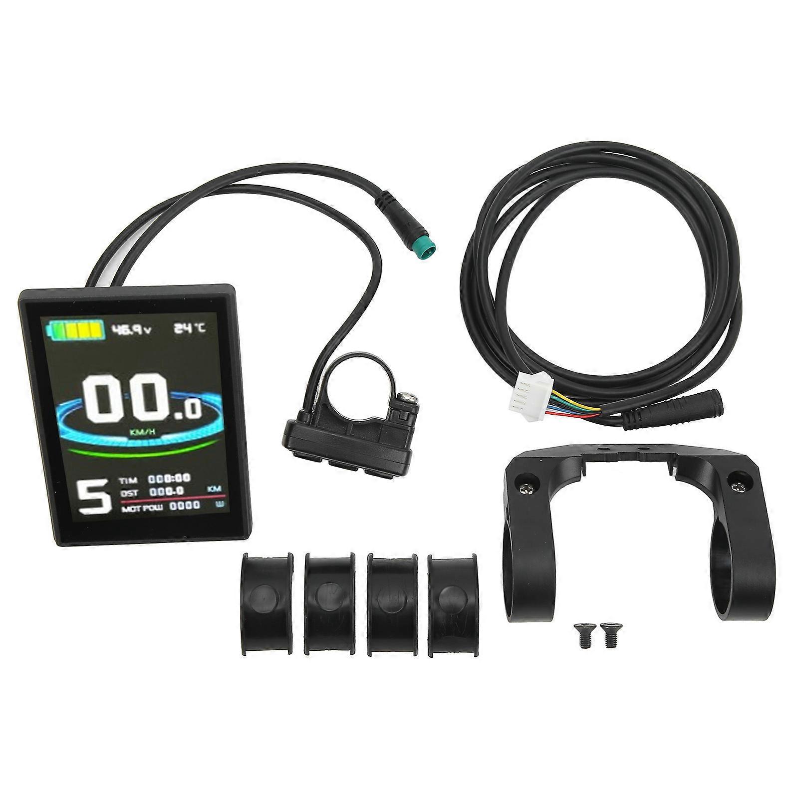 LCD Display Meter for E-Bikes, Waterproof Design and Easy to Install Cycling Computer, Colorful Screen for Clear Data Visualization