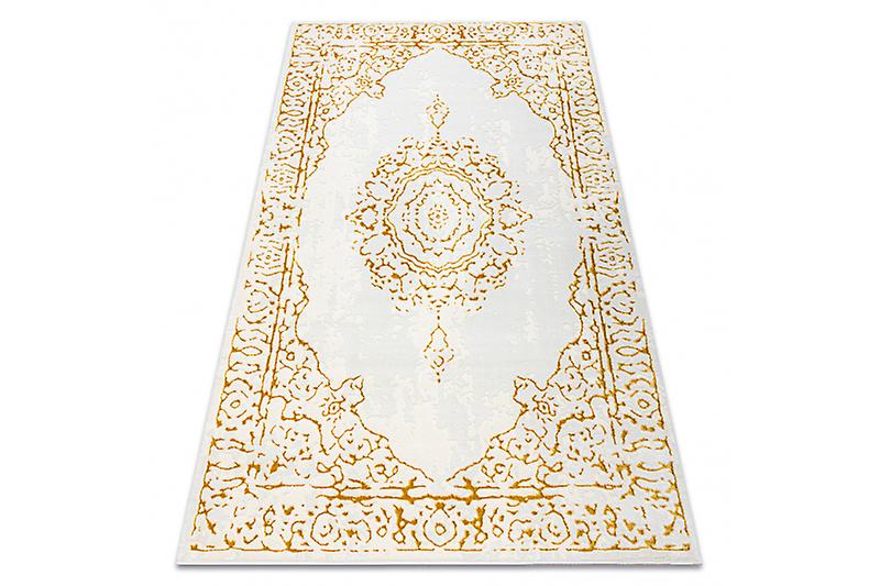 Carpet CORE 6268 Frame, ornament - structural two levels of fleece, ivory / gold
