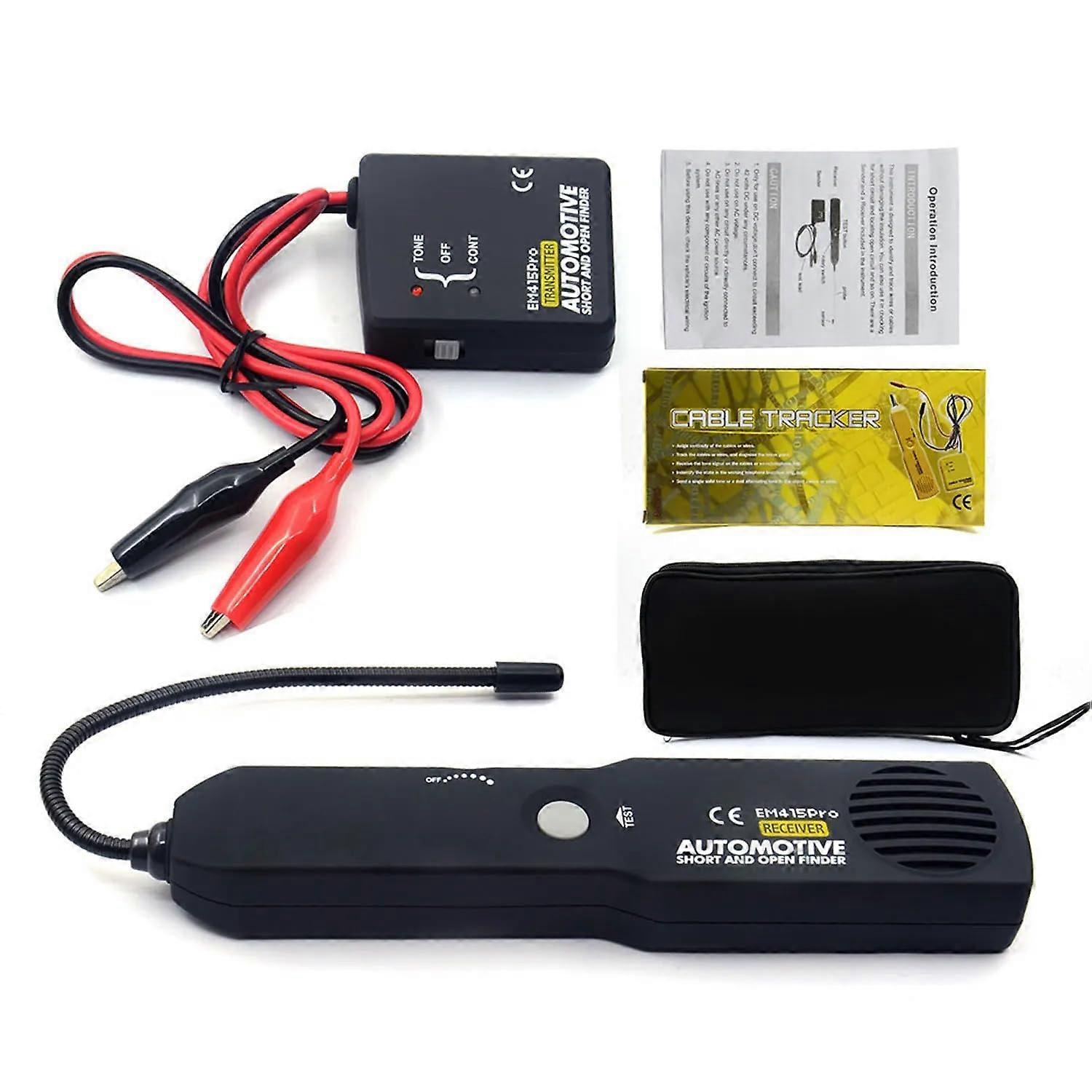 EM415 Pro Receiver Automotive Cable Tracker 6-42V Short and Open Finder Circuit Breakout Tester for Vehicle Diagnostics